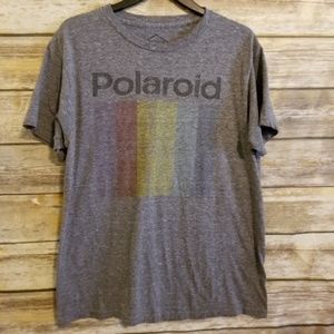 Men's gray Polaroid graphic tee L